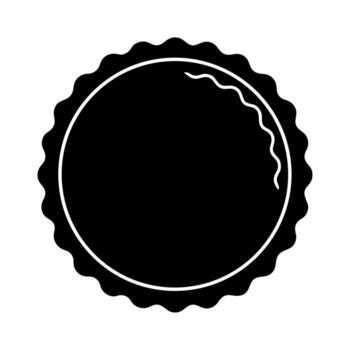 Minimalist Cookie Silhouette Icon with Round Shape and Bites vector