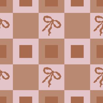 sin costura modelo con resumen arcos y cuadrícula en apagado terracota y sonrojo rosa, ideal para textil huellas dactilares, embalaje, o sitio web antecedentes. vector