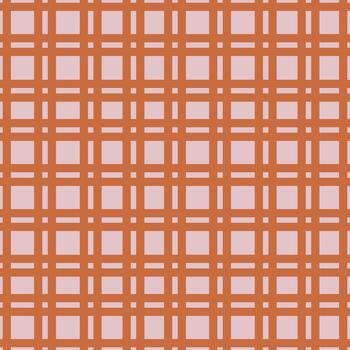 sin costura modelo con terracota y sonrojo rosado cuadrícula y líneas, creando un moderno geométrico cuadrícula diseño ideal para textil huellas dactilares o web antecedentes. vector