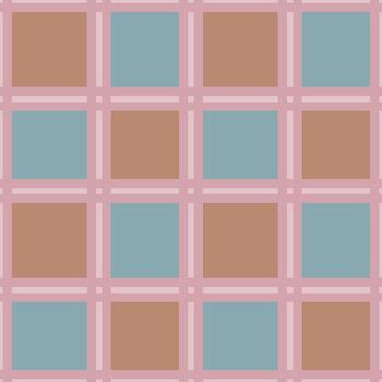Seamless pattern with alternating dusty rose, taupe, and seafoam green squares, creating a subtle yet stylish geometric grid. vector