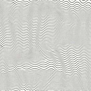 Abstract Black Line Pattern on White Background vector