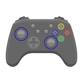 Modern Gamepad. Keypad Icon. Joystick for Gaming. Videogame Controller. Play Console Concept. vector