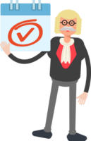 Judge Character and Check Mark Sign png