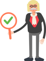 Judge Character Showing Check Mark png