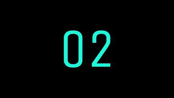 5 second countdown timer with cyan number black background suitable for presentation or website video