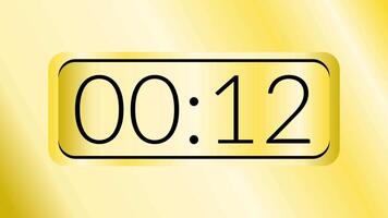 15 second countdown digital timer with luxury modern number on gold background suitable for website, app, presentation, time management, marketing video