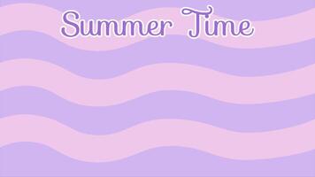 Soft purple background animation with wavy lines and summer time theme. Loop motion design. Suitable for events, prints, posters, etc. video