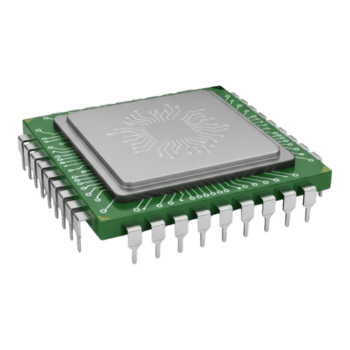 computador processador lasca em uma verde o circuito borda isolado em transparente fundo png