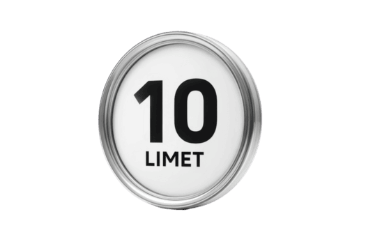 circolare etichetta con il numero 10 e testo 'limet' su un' bianca sfondo, ideale per vario design progetti. png