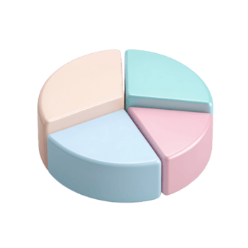 kleurrijk taart tabel model- vertegenwoordigen gegevens distributie in een modern en innemend stijl, geïsoleerd Aan transparant achtergrond png
