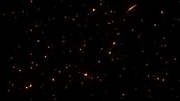 abstrakt gyllene triangel partiklar flytande på svart bakgrund animering video