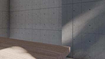 tömma interiör rum skugga vägg Plats bakgrund falsk upp arkitektur solljus. tömma Hem modern framställa fönster ljus video