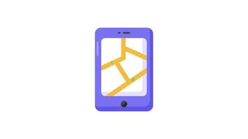 mobiel navigatie ontwerp in modern stijl, gemakkelijk naar gebruik geanimeerd icoon video