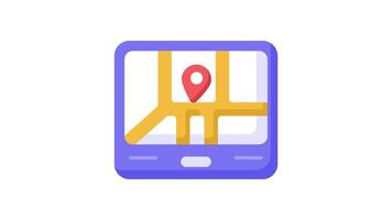 Check this beautiful animated icon of gps device in editable style, easy to use animated icon video