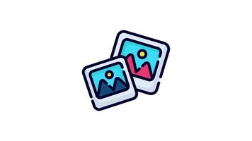 cenário ícone colori esboço estilo para rede e Móvel video