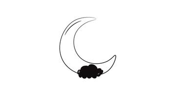 Listo a utilizar mano dibujado icono animación de eid Alabama adha en moderno estilo video
