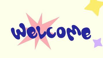 dinamico 4k movimento animazione con benvenuto per mio canale testo, Perfetto per introduzione, sociale media, creativo progetti, e moderno digitale presentazioni. video