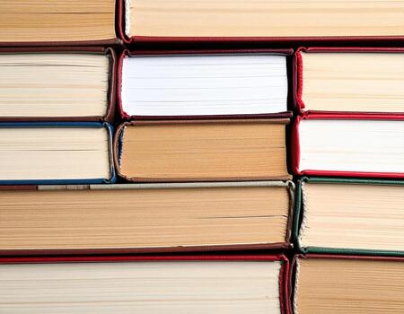 A stack of books photo