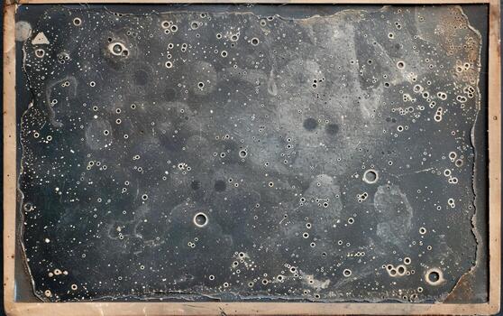 Abstract texture with dark surface and circular patterns, evoking a sense of mystery and depth. photo