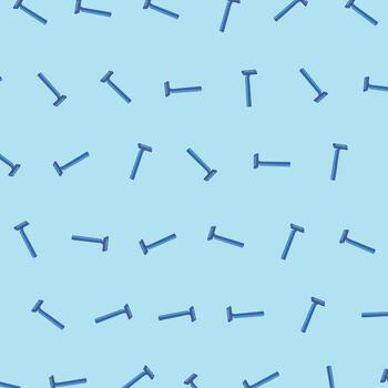 A Cartoon Icon Illustration of a Disposable Razor pattern, Signifying Barber's Tools Object Icon Concept. Isolated Flat Design vector