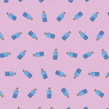 A Cartoon Icon Illustration of a liquid soap bottle pattern, Signifying Barber's Tools Object Icon Concept. Isolated Flat Design vector