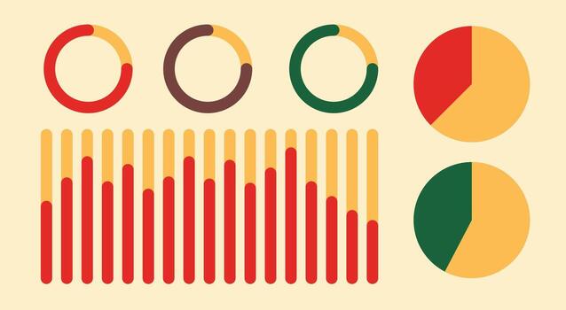 Design template statistic information colorful vector