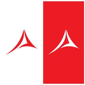 Logo design template initial letter A element with geometry. Modern and minimalist artistic vector