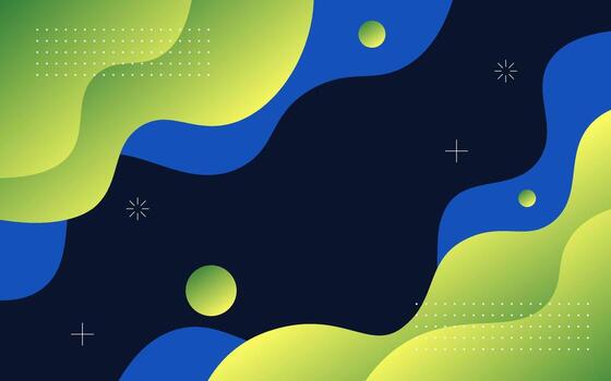 minimal simple abstract blue, green gradient color wavy light design background. vector