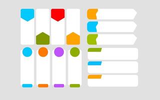 Infographic diagram showcases colorful elements like circles arrows bars and clear headers. vector