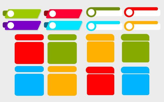 Infographic create visually engaging banners boxes and call outs organized in a grid layout. vector