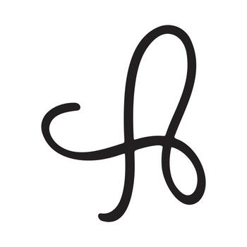 estilizado minúsculas a, agraciado curvas, ideal para marca diseño vector