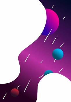 vistoso resumen Arte con flotante esferas y negrita geométrico formas vector