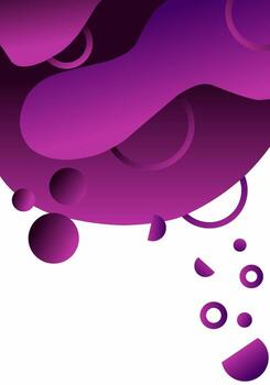 Abstract Purple Gradient Design with Circles and Fluid Shapes vector