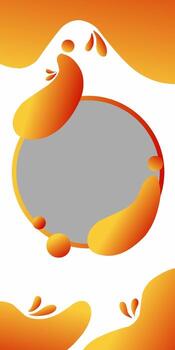 Abstract Gradient Design Featuring Orange and Yellow Curves on White Background vector