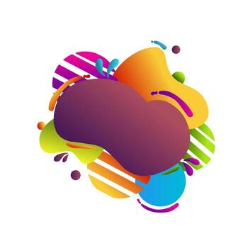 resumen vistoso geométrico formas y patrones en un blanco antecedentes vector