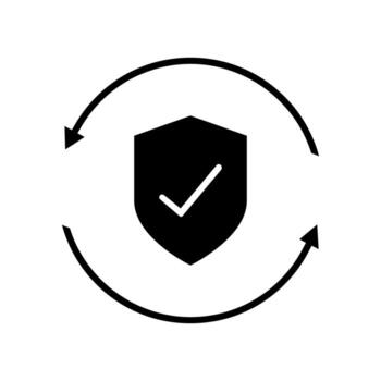 proteger con cheque marca icono. seguridad, seguridad, proteccion símbolo. ui ux gui diseño elemento. editable ataque. vector