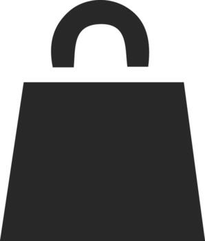 Simple shopping bag icon for commerce usage vector