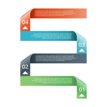 Banners with sequential arrow graphics vector
