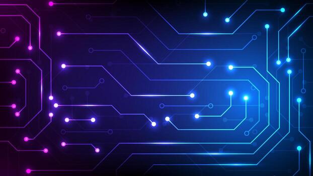 Abstract digital circuits background. Futuristic data cyber business cyber network and technology concept. vector