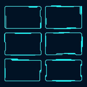 Futuristic head up display element technology abstract frame design vector