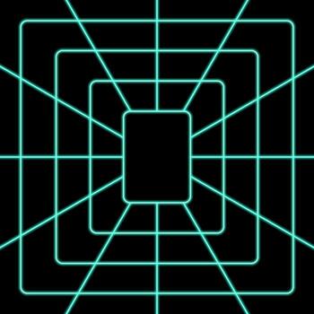 futurista neón cuadrícula perspectiva antecedentes. retro Años 80 ciber cuadrícula diseño Perfecto para digital arte, virtual realidad conceptos, y ciencia ficción proyectos vector