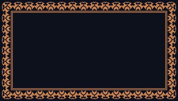 Realistic squared or rectangle golden frame vector