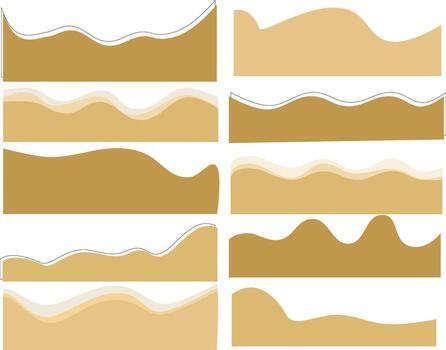 Abstract wavy sand dune pattern in brown tones. Perfect for desert illustrations, natural textures, and background vector