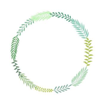 Spring frame. Frame of green leaves. Element for design. Spring background illustration. vector