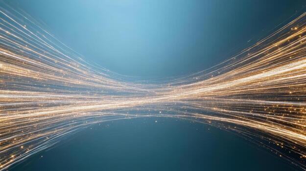 Abstract light trails on a blue background photo