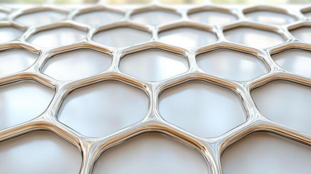 A close up of a honeycomb structure photo