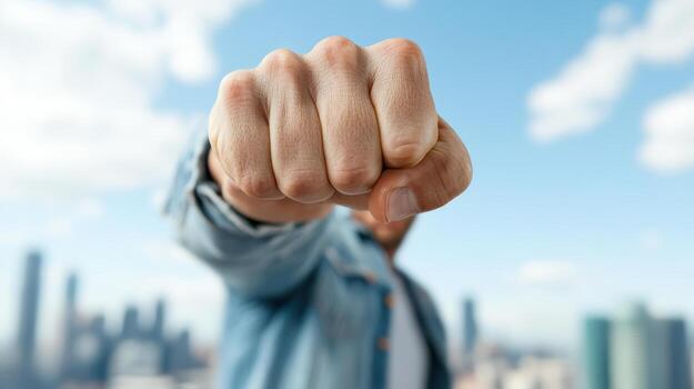 A man pointing his finger at the camera photo