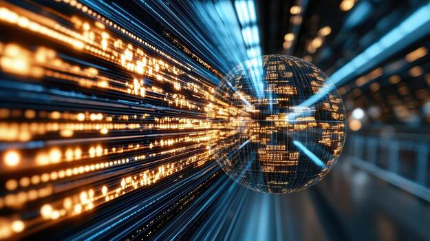 A digital image of a computer screen with data lines photo