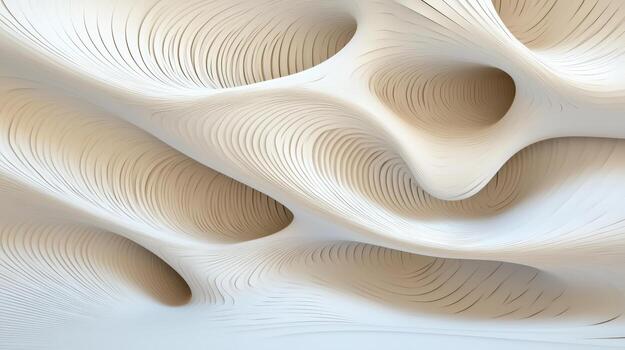 Abstract 3d rendering of a white wall photo