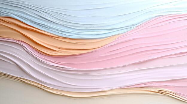 A colorful wave pattern on a white background photo